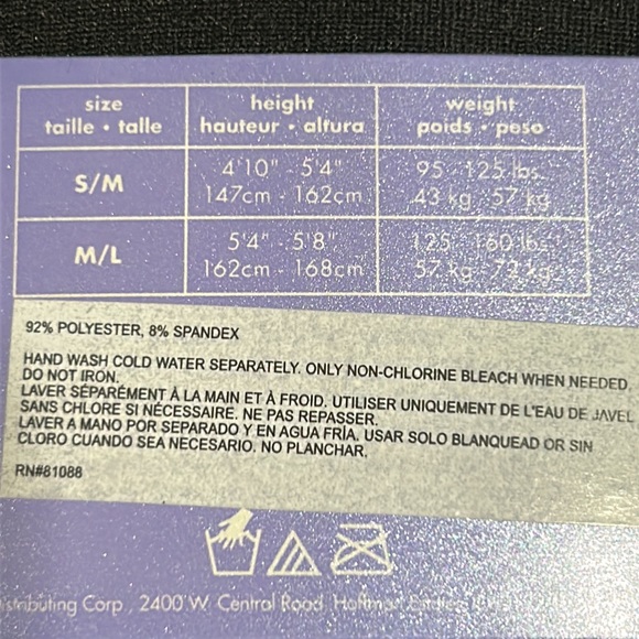 NWT 3 Pairs Claire’s Fleece lined Black Tights Size S/M Footed & Footless - Picture 11 of 15